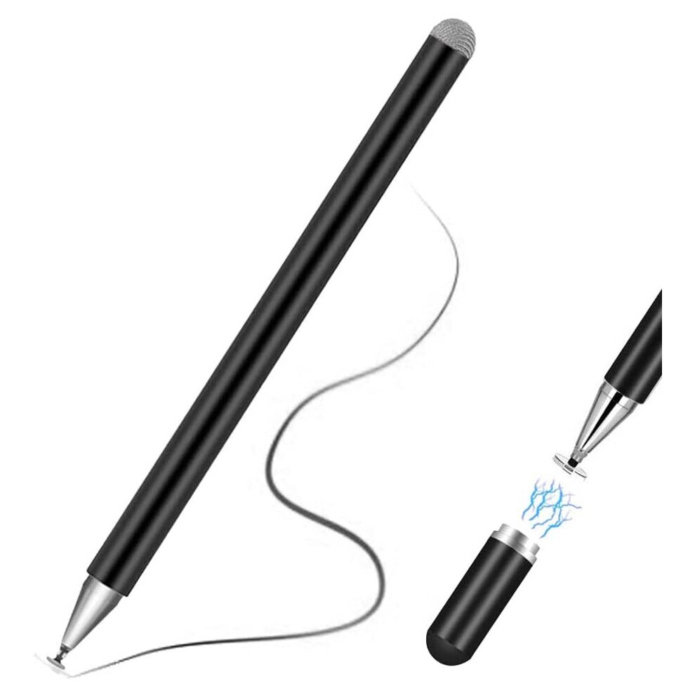 Stylus Pen, TECHGEAR 2 in 1 Disc & Fiber Tip Stylus Pen for Touch Screens High Sensitivity Universal Pencil Compatible with...