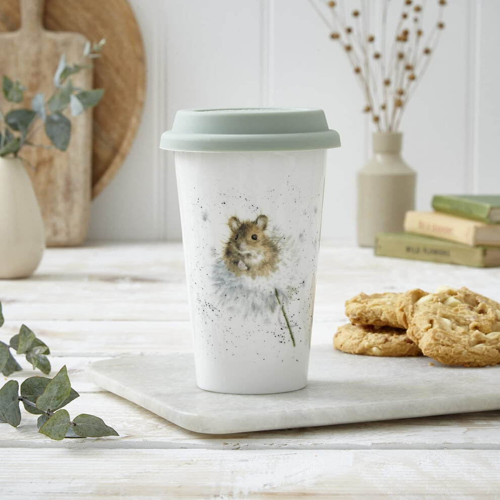 Wrendale Designs Country Mice Porcelain Travel Mug by Royal Worcester