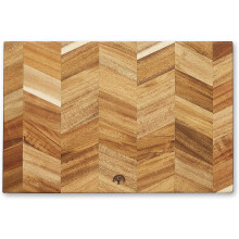Barbary & Oak BO847022 Chevron Rectangle Chopping Board, Suitable for Food Preparation and Serving, Acacia Wood
