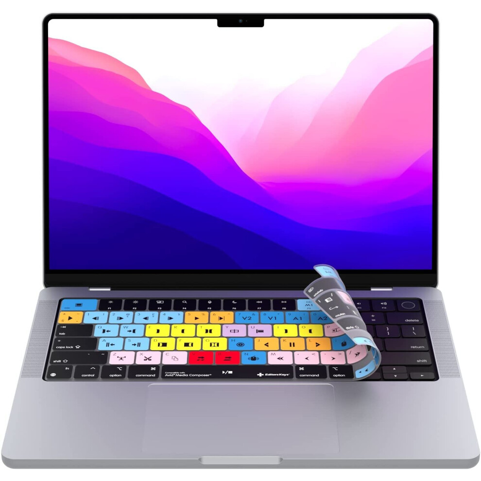 Avid Media Composer Keyboard Cover - Fits The 14" And 16" Macbook Pro 2021+ M1 Chips 5060117686592