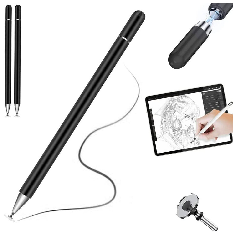 Stylus Pen, 2x TECHGEAR Fine Tip Stylus Pen for Touch Screen High Sensitivity Universal Capacitive Disc iPad Pencil Compatible...