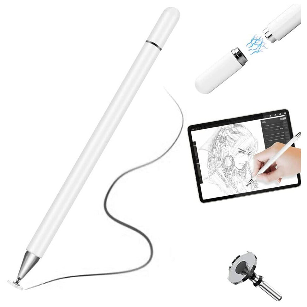 Stylus Pen, TECHGEAR Fine Tip Stylus Pen for Touch Screens High Sensitivity Universal Capacitive Disc iPad Pencil Compatible...