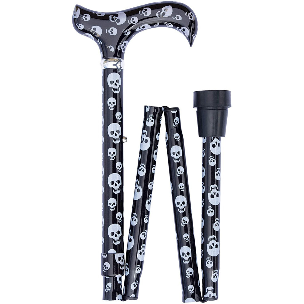 Classic Canes Contemporary Chic Skulls Cane â Derby Handle Stylish Fashionable Foldable Adjustable Aluminium Walking Stick 79-89cm 315g â Modern