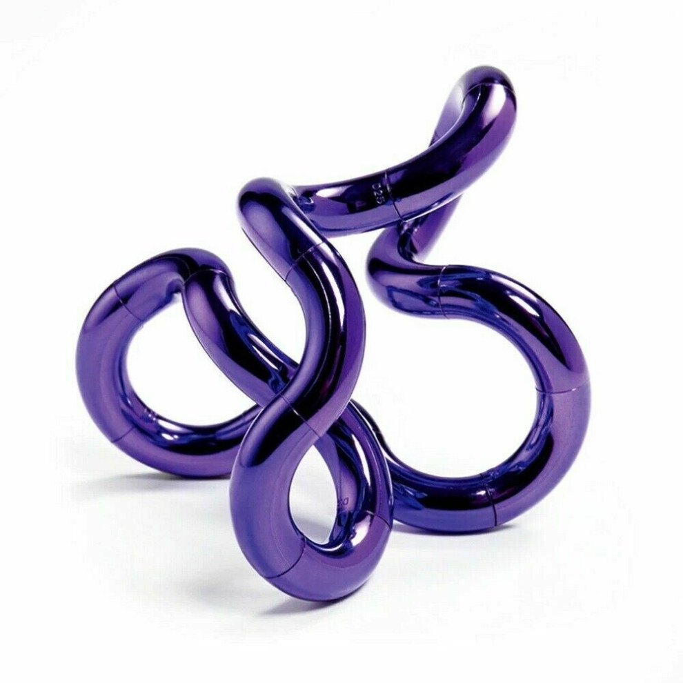 Tangle Creations (Purple) Tangle Fidget Tactile Metallic Colors Sensory Toy Purple