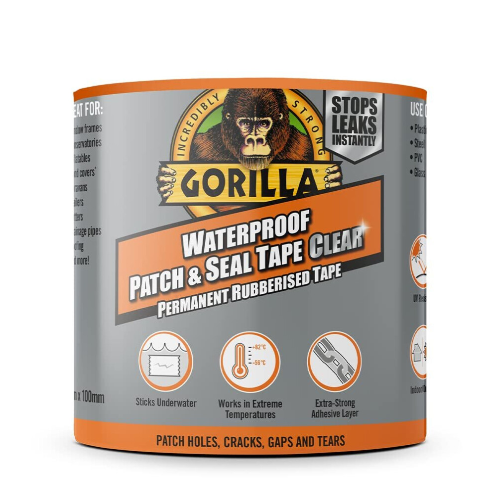Gorilla Waterproof Patch & Seal Tape Clear 2.4m