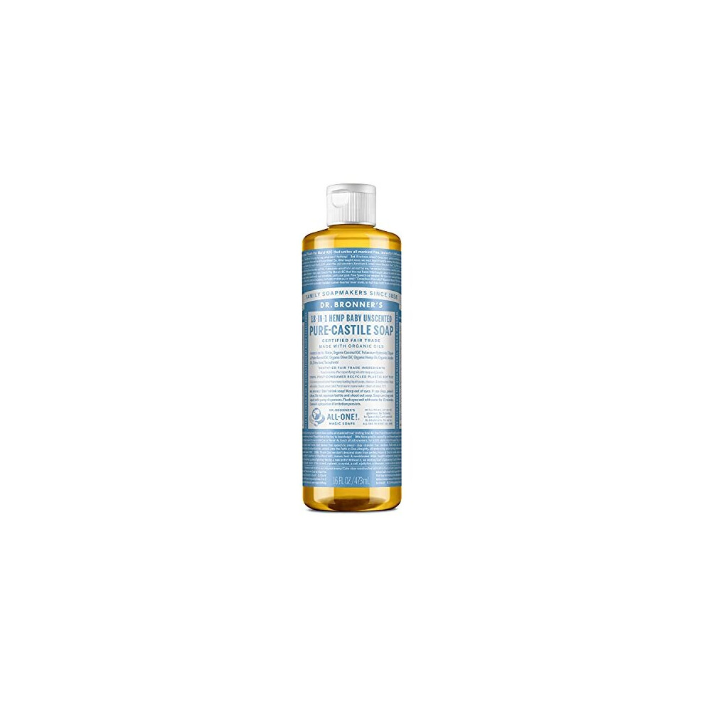 DR BRONNERS Organic Baby Pure Castille Liquid Soap 473ml (PACK OF 1)