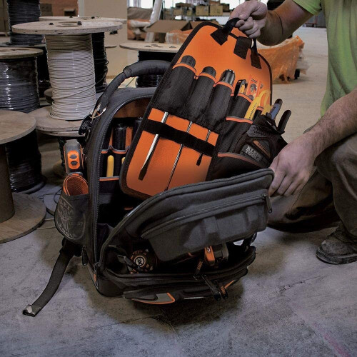Klein Tools 55485 Tradesman ProTool Master Backpack - 48-Pocket Heavy-Duty Tool Backpack for Electricians 2