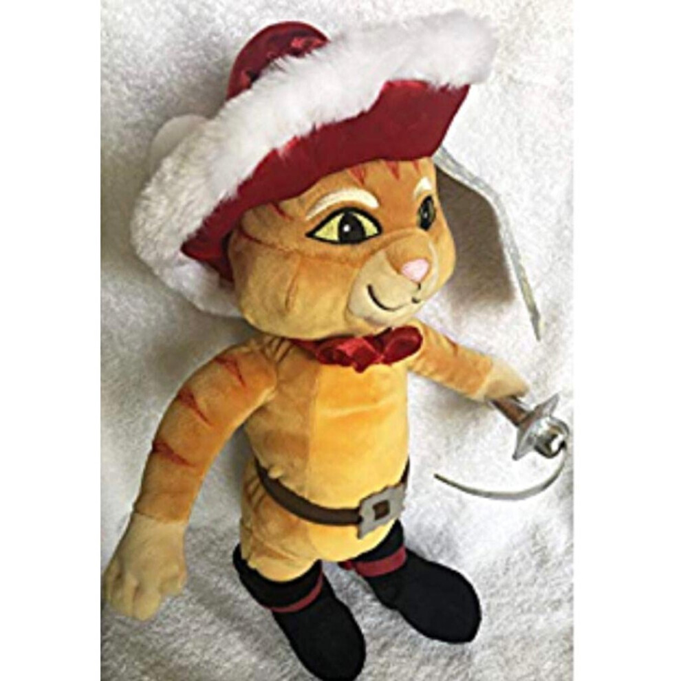 Disney Shrek Puss In Boots Christmas Booted Cat Soft Plush Doll Toy 16 New
