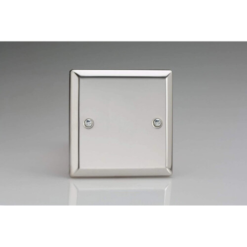 Varilight Single Blank Plate Mirror Chrome XCSB