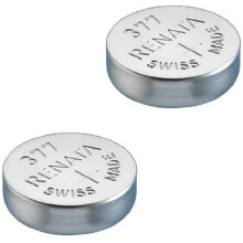 2 X Renata Watch Battery - Swiss Made - Silver Oxide Renata Batteries - Renata 377 (SR626SW)