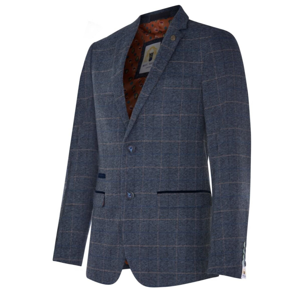 (38) Marc Darcy Mens Tweed Blazer Herringbone Jacket on OnBuy