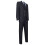 (36) Men's 3 Piece Black Pinstripe Retro Suit 3