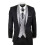(46) Men's 4 PieceBlack Tailored Wedding Suit 1