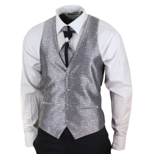 (46) Men's 4 PieceBlack Tailored Wedding Suit 1