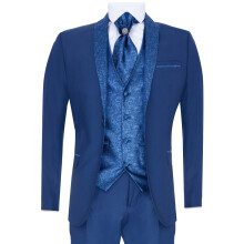 (48) Men's 4 Piece Blue Tailored Wedding Suit