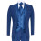 (48) Men's 4 Piece Blue Tailored Wedding Suit 1