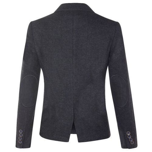 (14) Womens Tweed 1920s Harringbone Navy Blazer -Layton 2