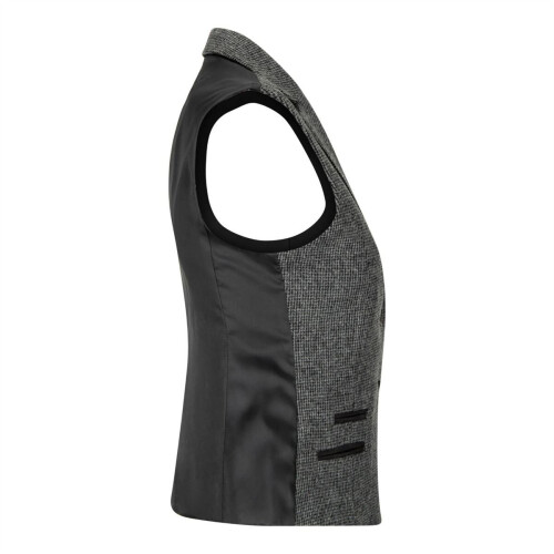 (8) Womens 1920s Harringbone Grey Waistcoat - Cheyenne 2