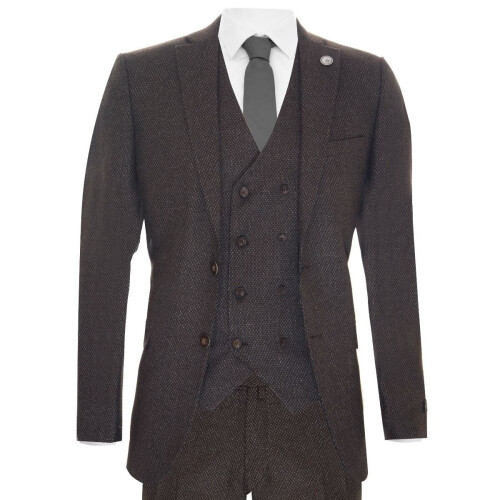 (46) Mens 3Piece Suit Double Breasted PeakyBlinder 1920