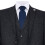 (38) Men's 3 Piece Black Herringbone Tweed Suit 6