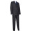 (38) Men's 3 Piece Black Herringbone Tweed Suit 4