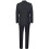 (38) Men's 3 Piece Black Herringbone Tweed Suit 5