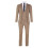 (40) Mens 3 Piece Tan Herringbone Tweed Check Suit 2