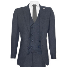 (48) Mens 3 Piece Double Breasted Peaky Blinders 1920s