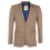 (40) Mens 3 Piece Tan Herringbone Tweed Check Suit 4