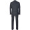 (38) Men's 3 Piece Charcoal Grey Herringbone Tweed Suit 4