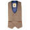 (40) Mens 3 Piece Tan Herringbone Tweed Check Suit 5