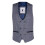 (34) Mens 3 Piece Blue Grey Herringbone Check Suit 6