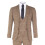 (40) Mens 3 Piece Tan Herringbone Tweed Check Suit 1