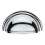 Loops Victorian Cup Pull Handle Polished Chrome 92 x 46mm 76mm Fixing Centres 4