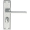 Loops Door Handle & Bathroom Lock Pack Satin Chrome Flat Arm Square Thumb Backplate 3