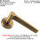 Loops 4x PAIR Straight Rounded Handle on Round Rose Concealed Fix Antique Brass 2