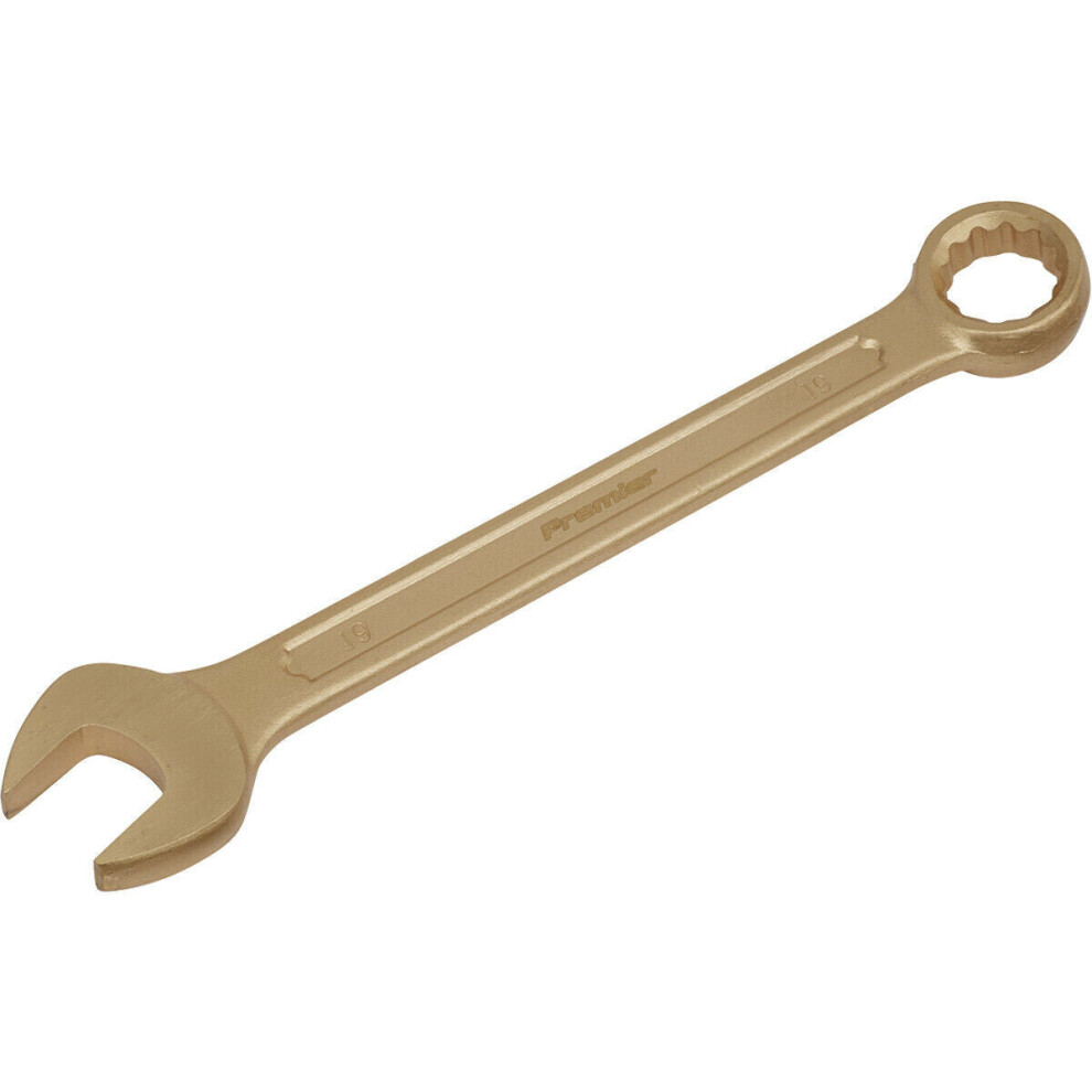 19Mm Non-Sparking Combination Spanner - Open-End & 12-Point Walldrive Ring 5056524290910