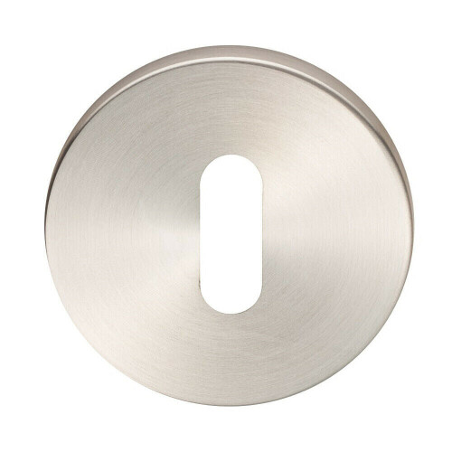 Loops 52mm Standard Lock Profile Open Slim Escutcheon Concealed Fix Satin Steel 1
