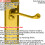 Loops Door Handle & Latch Pack Brass Victorian Scroll Lever Turn Reeded Backplate 2