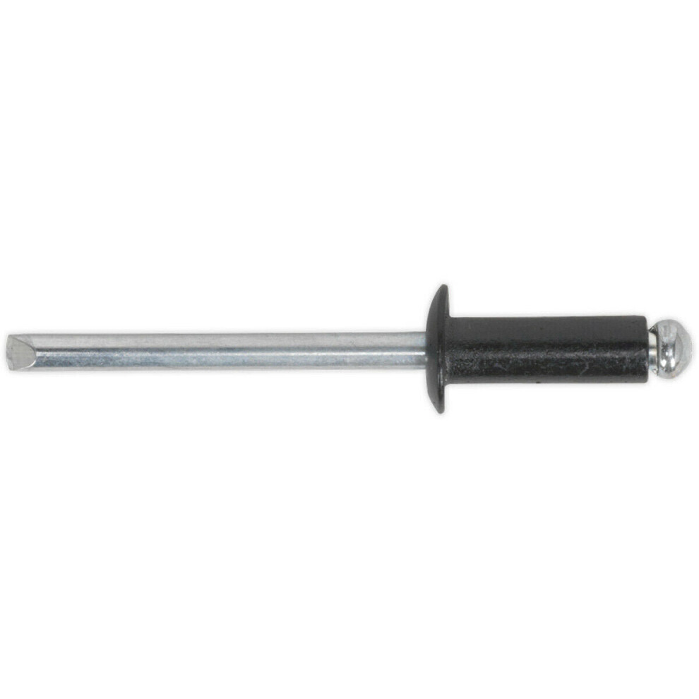 200 Pack - 4.8Mm X 14Mm Standard Flange Rivets - Black Aluminium Compression Pin 5056524297506