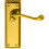 Loops Door Handle & Latch Pack Brass Victorian Scroll Lever Turn Reeded Backplate 3