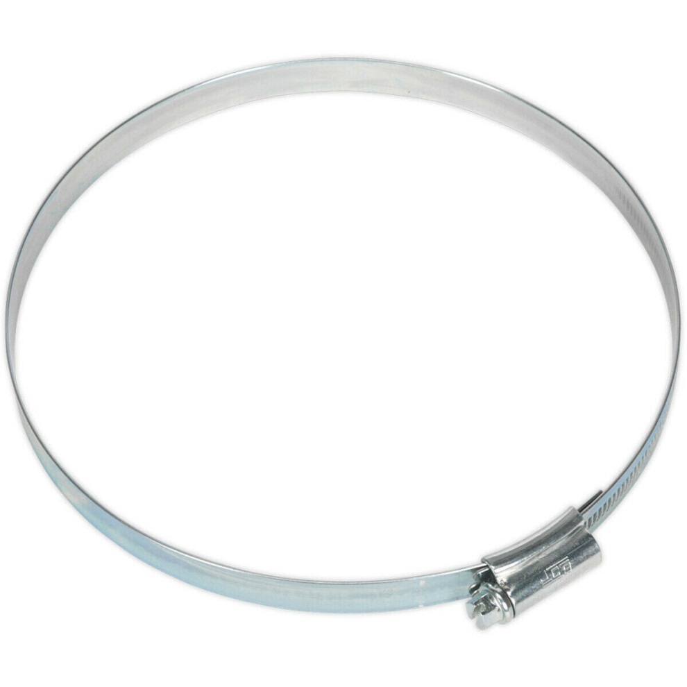 Loops 10 Pack Zinc Plated Hose Clip - 130 To 160Mm Diameter - External Pressed Threads