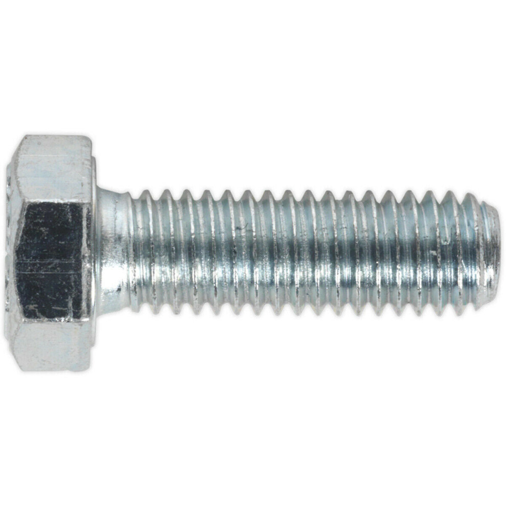 50 PACK HT Setscrew - M8 x 25mm - Grade 8.8 Zinc - Fully Threaded - DIN 933