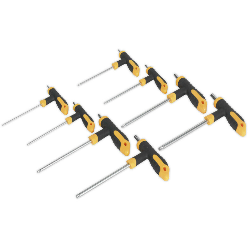 8 Piece T-Handle TRX-Star Key Set - T10 to T50 Sizes - Comfort Grip Handle