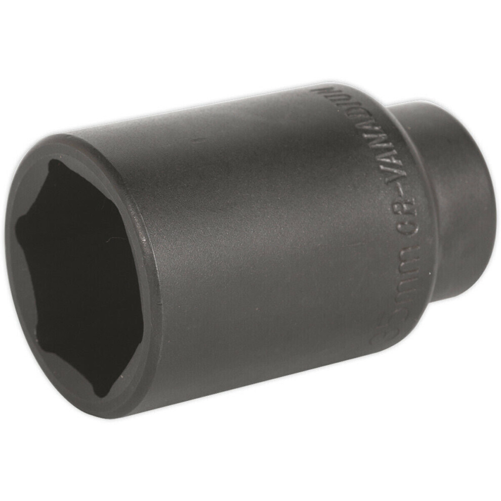 35mm Forged Deep Impact Socket - 1/2 Inch Sq Drive Chrome-Vanadium Wrench Socket