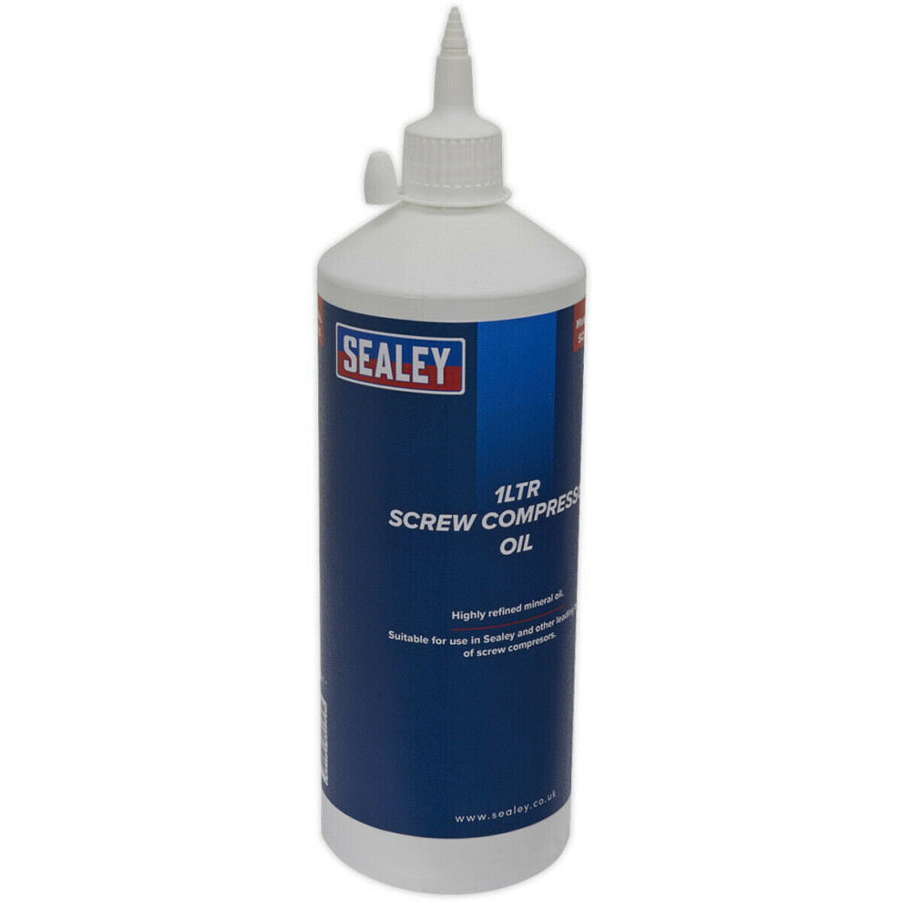 1L Screw Compressor Oil - Highly Refined Mineral Oil - Compressor Lubrication 5056581912947