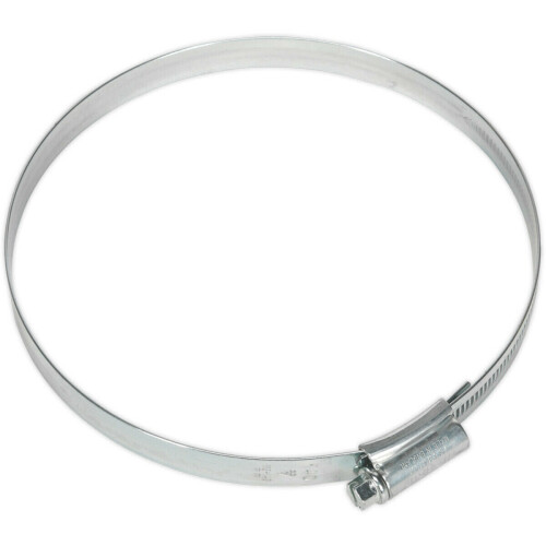 Loops 10 PACK Zinc Plated Hose Clip - 110 to 140mm Diameter - External Pressed Threads 2