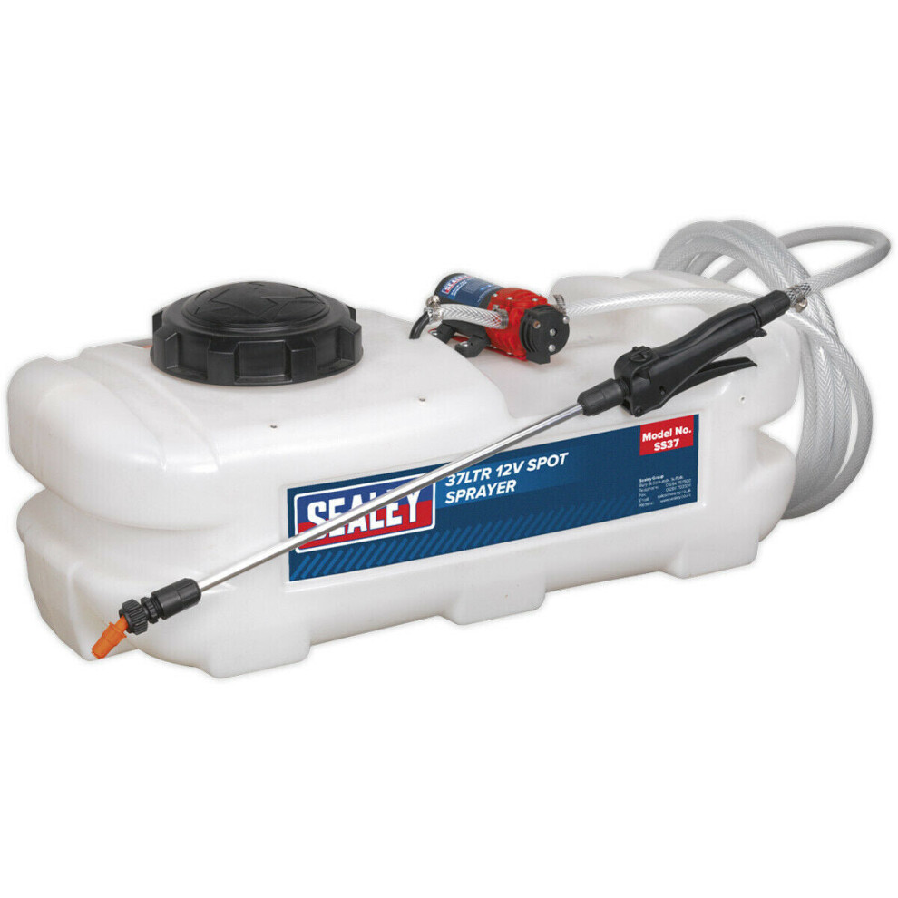 37L Spot Sprayer - 12V Battery Powered - Trigger Operated Lance - 4.5m Hose