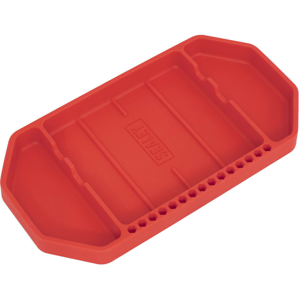 Non Slip Flexible Tool Tray - 275 x 140 x 30mm - Garage Workshop Tool Storage