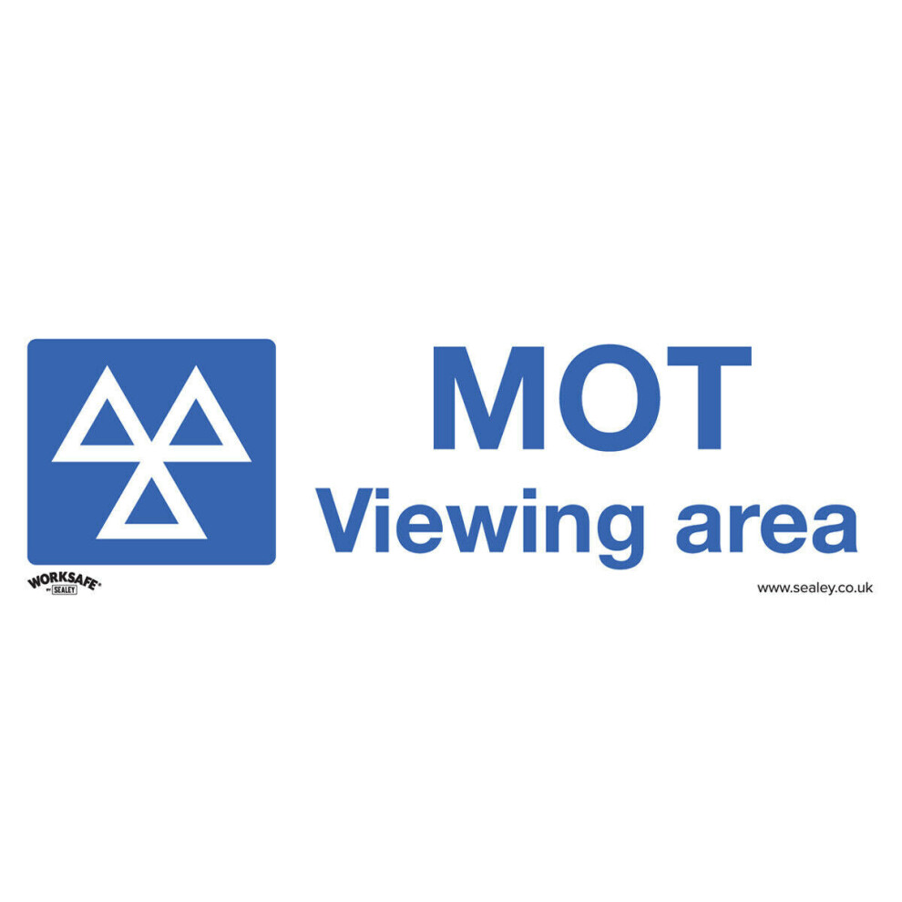 Loops 1X Mot Viewing Area Health & Safety Sign - Self Adhesive 300 X 100Mm Sticker